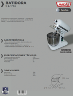 Batidora 6 Litros Maigas - Imagen 2