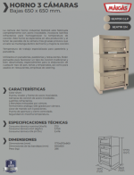 Horno 3 cámaras 65x65 Maigas - Imagen 2