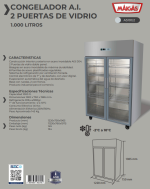 Refrigerador 2P/vidrio 1000L Maigas - Imagen 2