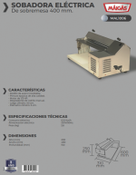 Sobadora eléct. sobremesa 40cm Maigas - Imagen 2