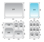 Depósitos Gastronómicos 1/1 Diferentes Medidas - Imagen 2