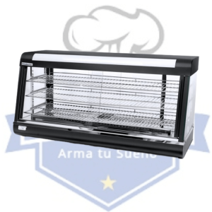 Vitrina Exhibidora Templada 90 cm Ecobeck con el fondo de Imperio Gastronómico