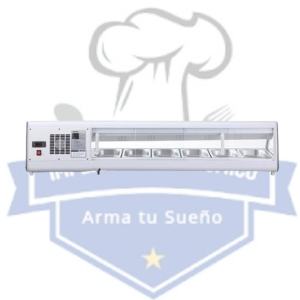 Vitrina Sushi 150 cm Ventus en el fondo del logo de Imperio Gastronómico
